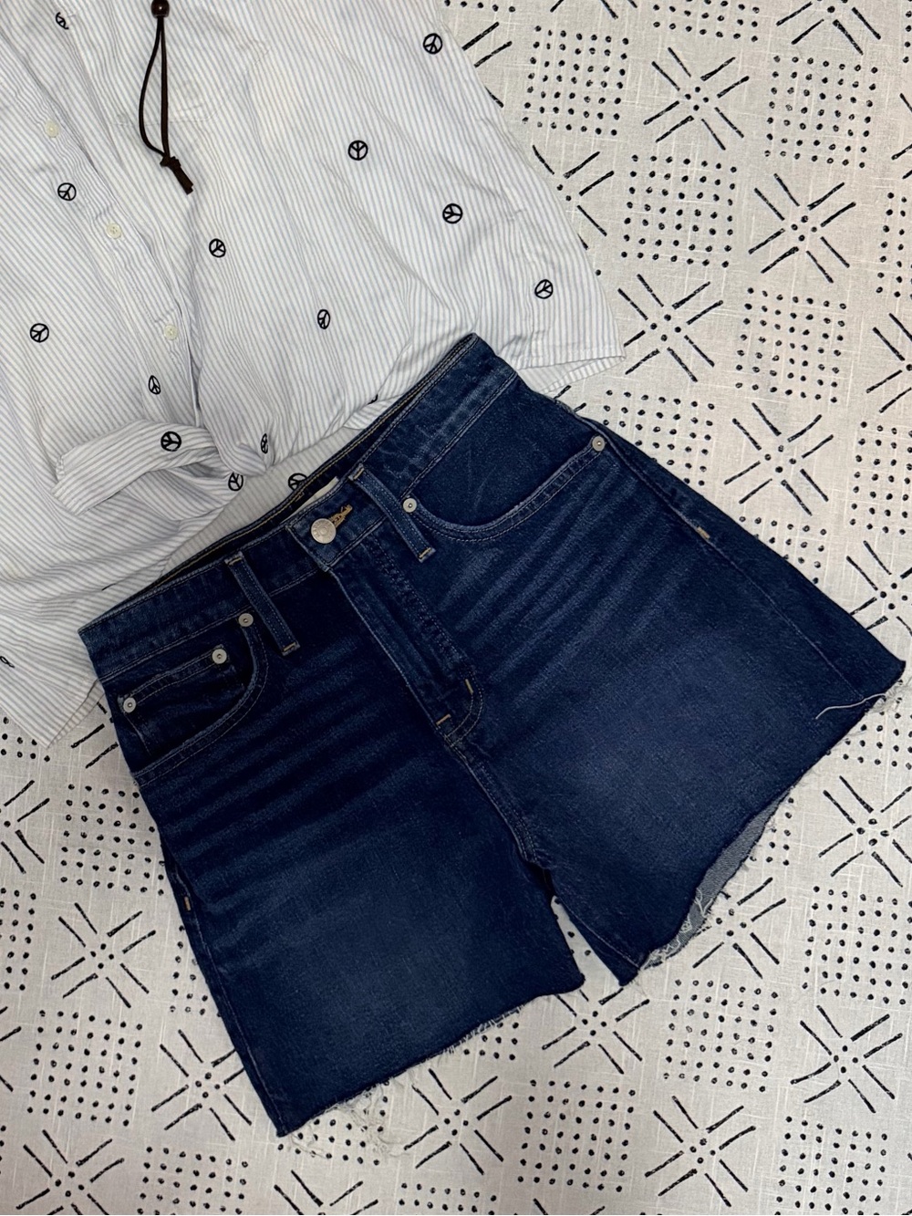 Madewell Dark Indigo High-Rise Jean Shorts